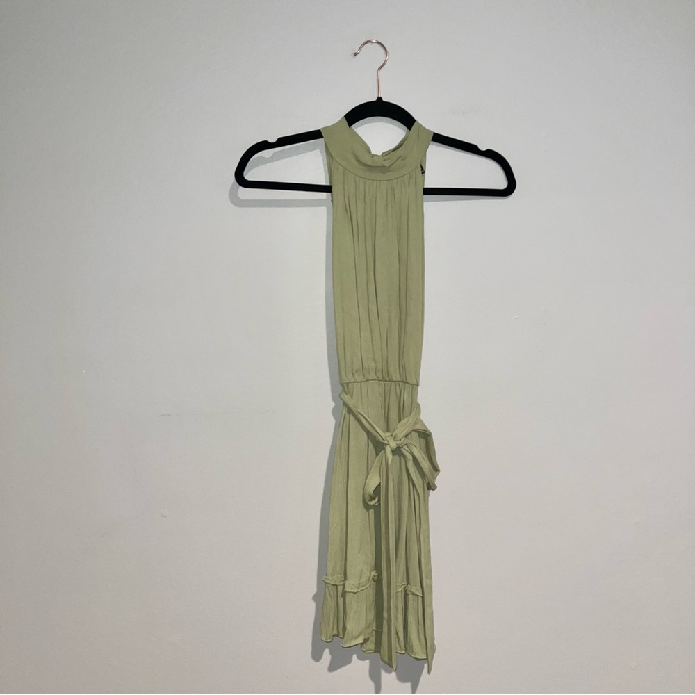 Forever 21 Light Green Halter Tie Dress Sz S
